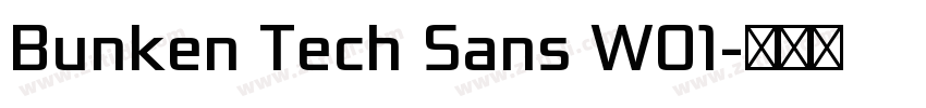 Bunken Tech Sans W01字体转换